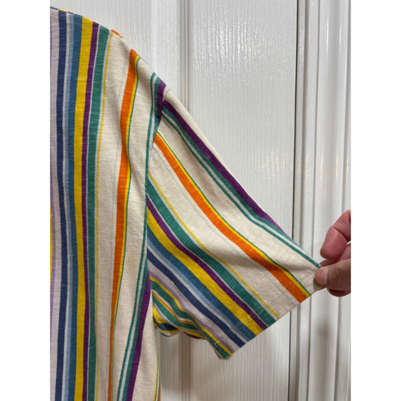 Vintage Y2K Guess Originals Striped Short Sleeve Tee Multi-color, L - Picture 4 of 6